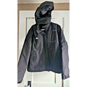 NWT MOERDENG‎ women's XL waterproof breathable black coat sherpa lined insulated